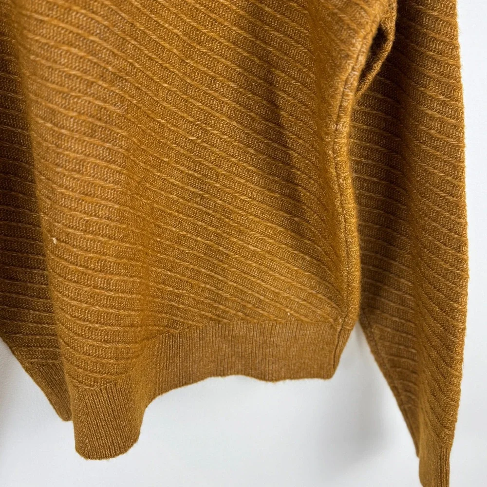 Mode of One Mens Relaxed‎ Fit Diagonal Texture Sweater French Vicuna Brown Small